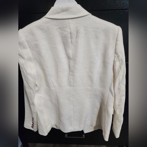ELIE TAHARI Linen Blend Notched Collar Double Breasted Blazer size 6 No stains. - Picture 3 of 5